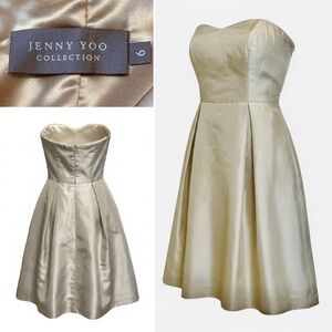 Dress Size 6 Jenny Yoo Collection Gold Strapless